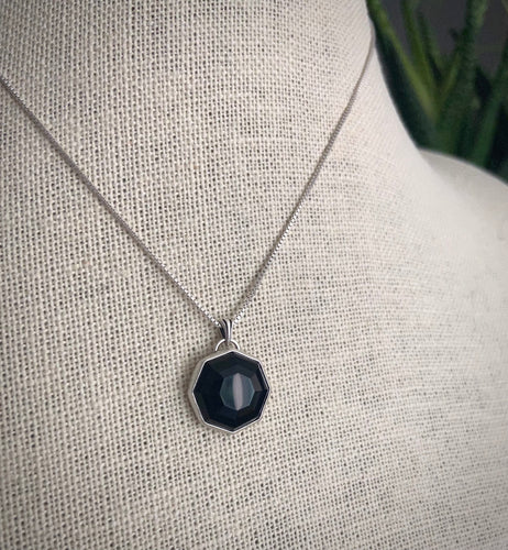 Black Onyx Hex Necklace