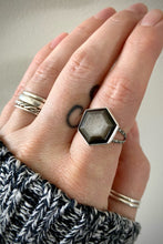 Load image into Gallery viewer, Silver Sheen Obsidian Ring