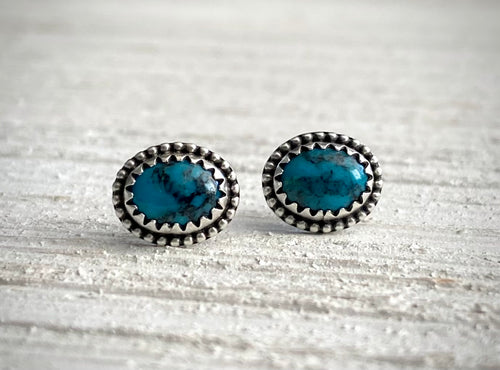 Hubei Turquoise Stud Earrings