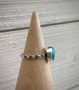 Stoned & Stamped Stacker Ring