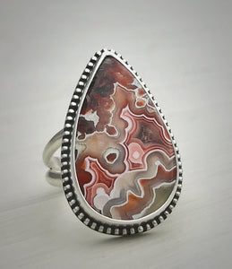 Crazy Lace Agate Ring