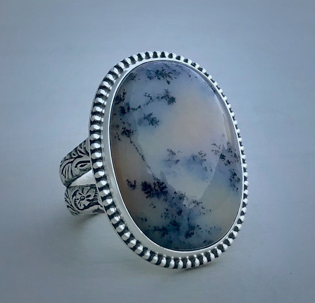 RESERVED: Dendritic Agate Ring