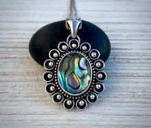 Load image into Gallery viewer, Abalone Quartz Circle Pendant