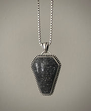 Load image into Gallery viewer, Midnight Quartz Coffin Pendant