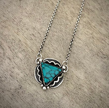 Load image into Gallery viewer, Hubei Turquoise Triangle Necklace