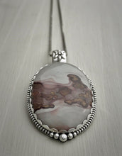 Load image into Gallery viewer, RESERVED: Coffee Bean Jasper Floral Pendant
