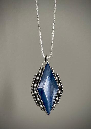 Kyanite Radiating Diamond Pendant