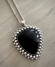 Load image into Gallery viewer, Reserved: Beaded Obsidian Pendant