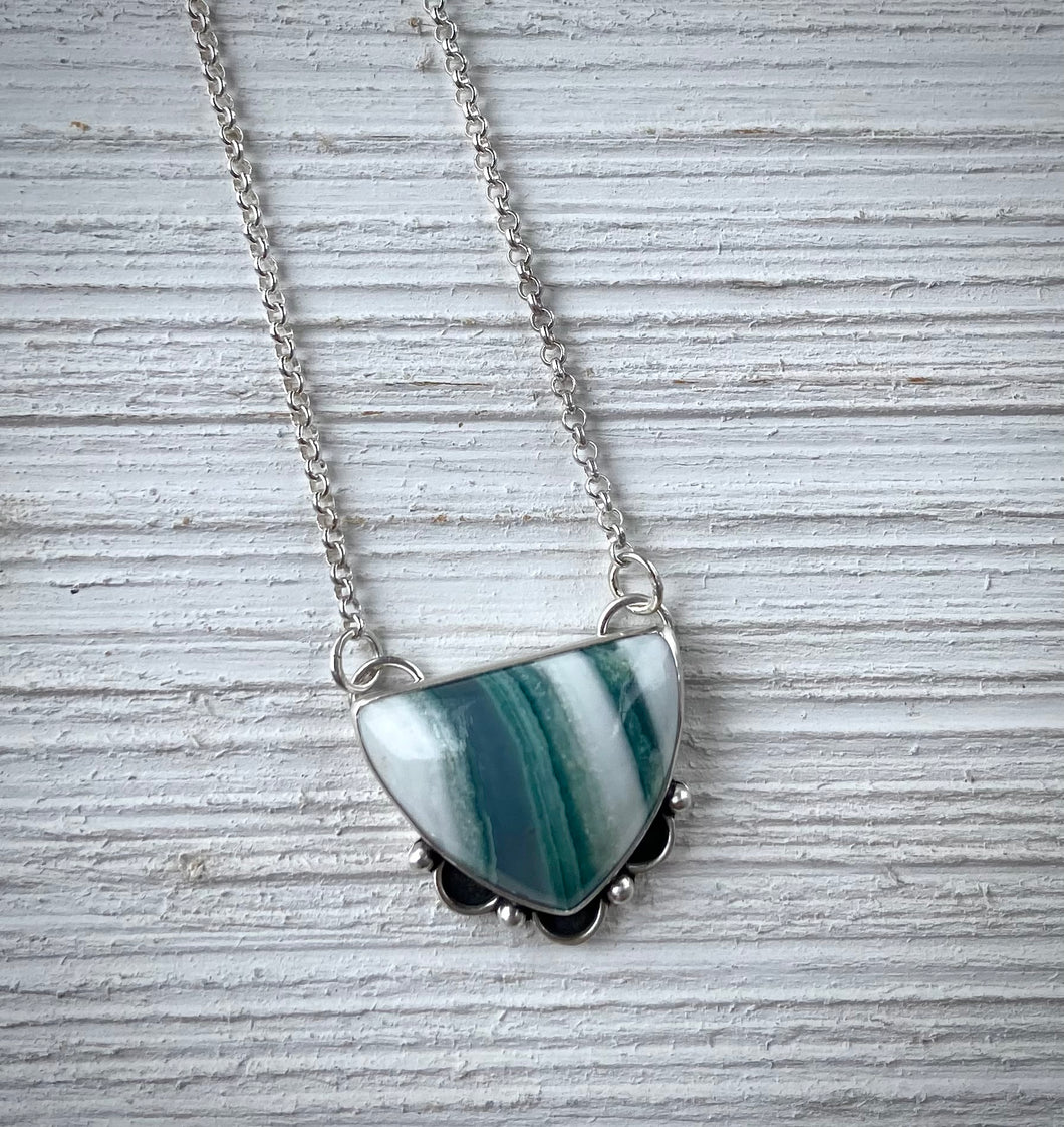 Saturn Chalcedony Necklace