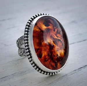 RESERVED: Dendritic Agate Ring Deposit