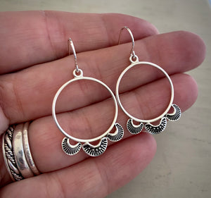 Hand Stamped Hoops