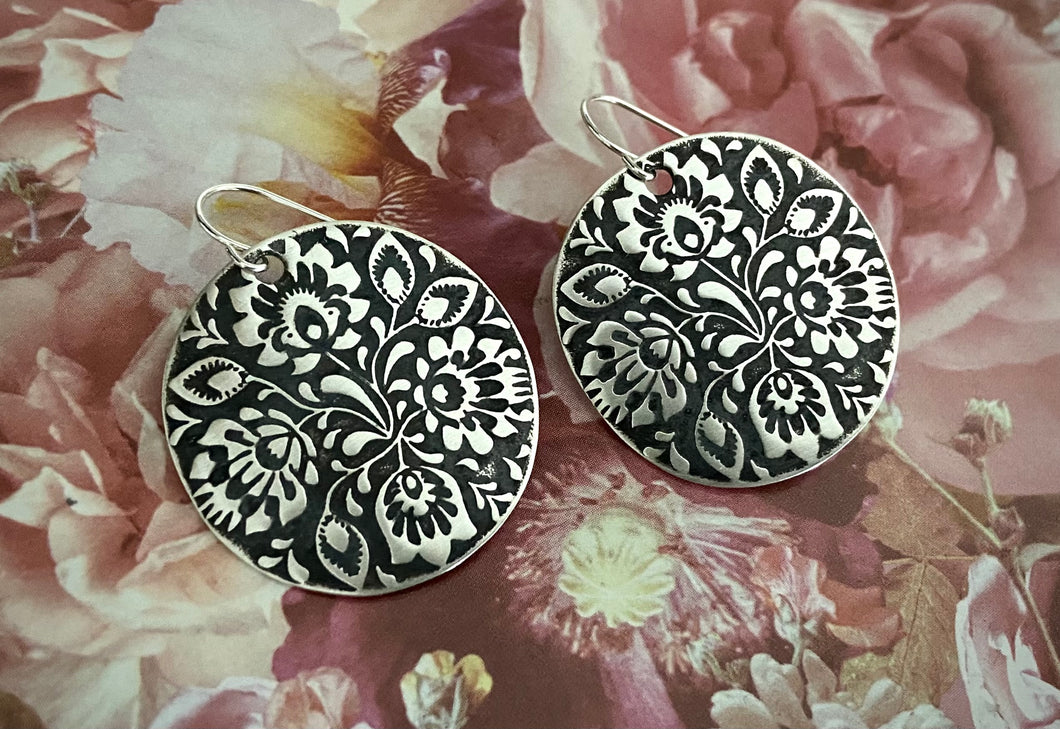 Floral Disc Earring