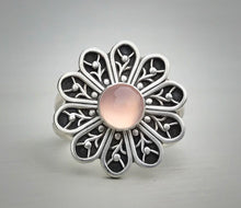 Load image into Gallery viewer, Pink Chalcedony May Flower Ring: 7.5