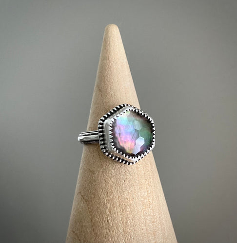 Black Mother of Pearl Ring