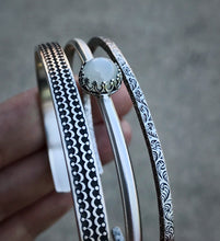 Load image into Gallery viewer, White Moonstone Stacker Cuff Set