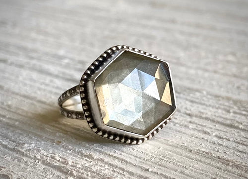 Reserved: Pyrite & Quartz Ring Remainder