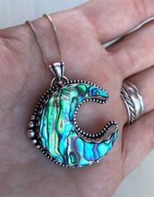 Load image into Gallery viewer, Reserved: Abalone Moon Pendant