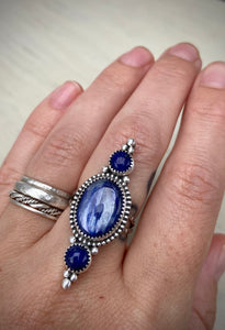 •Sky High• Lapis Lazuli & Kyanite Ring