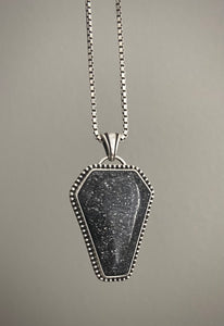 Midnight Quartz Coffin Pendant