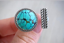 Load image into Gallery viewer, Hubei Turquoise Open Bar Ring