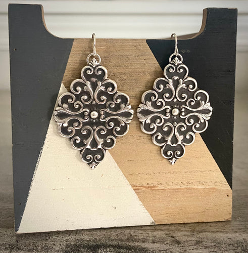 Diamond Swirl Earrings