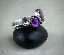 Load image into Gallery viewer, Amethyst &amp; Lepidolite Open Ring