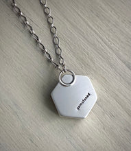Load image into Gallery viewer, Faceted Rose Quartz Hexagon Necklace