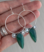 Load image into Gallery viewer, Custom Order: Malachite Hoops