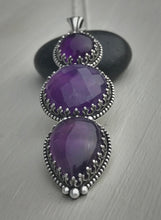 Load image into Gallery viewer, Triple Amethyst Pendant