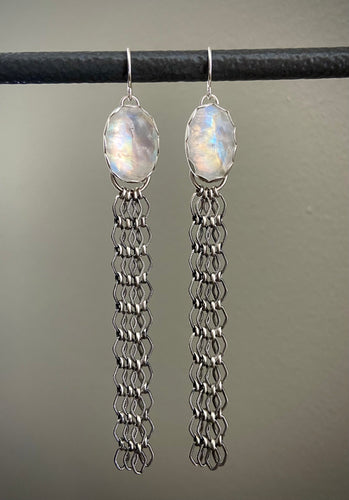 Moonstone Fringe Earrings