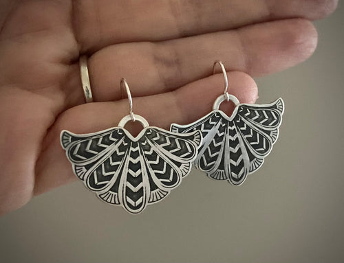 Reserved: Egyptian Plume Earrings