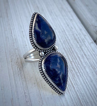 Load image into Gallery viewer, Double Teardrop Sodalite Ring (sz. 8.5 )