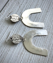 Load image into Gallery viewer, Royston Ribbon Hand Stamped Arch Earrings