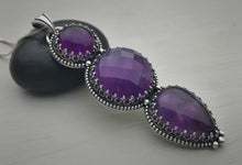 Load image into Gallery viewer, Triple Amethyst Pendant