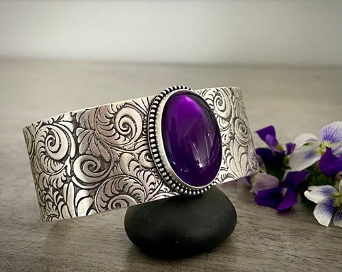 Amethyst Flourish Cuff