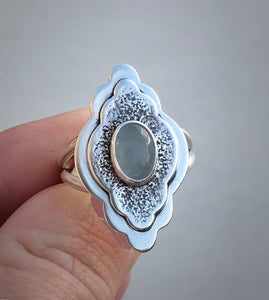 Aquamarine Moroccan Ring