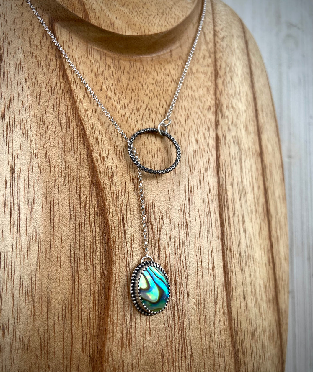 Abalone Lariat Necklace