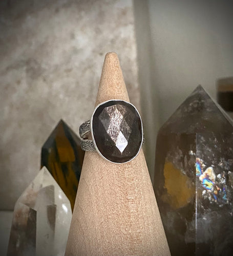 Black Sunstone Ring- Remainder