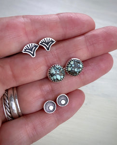 Stoned & Stamped Studs