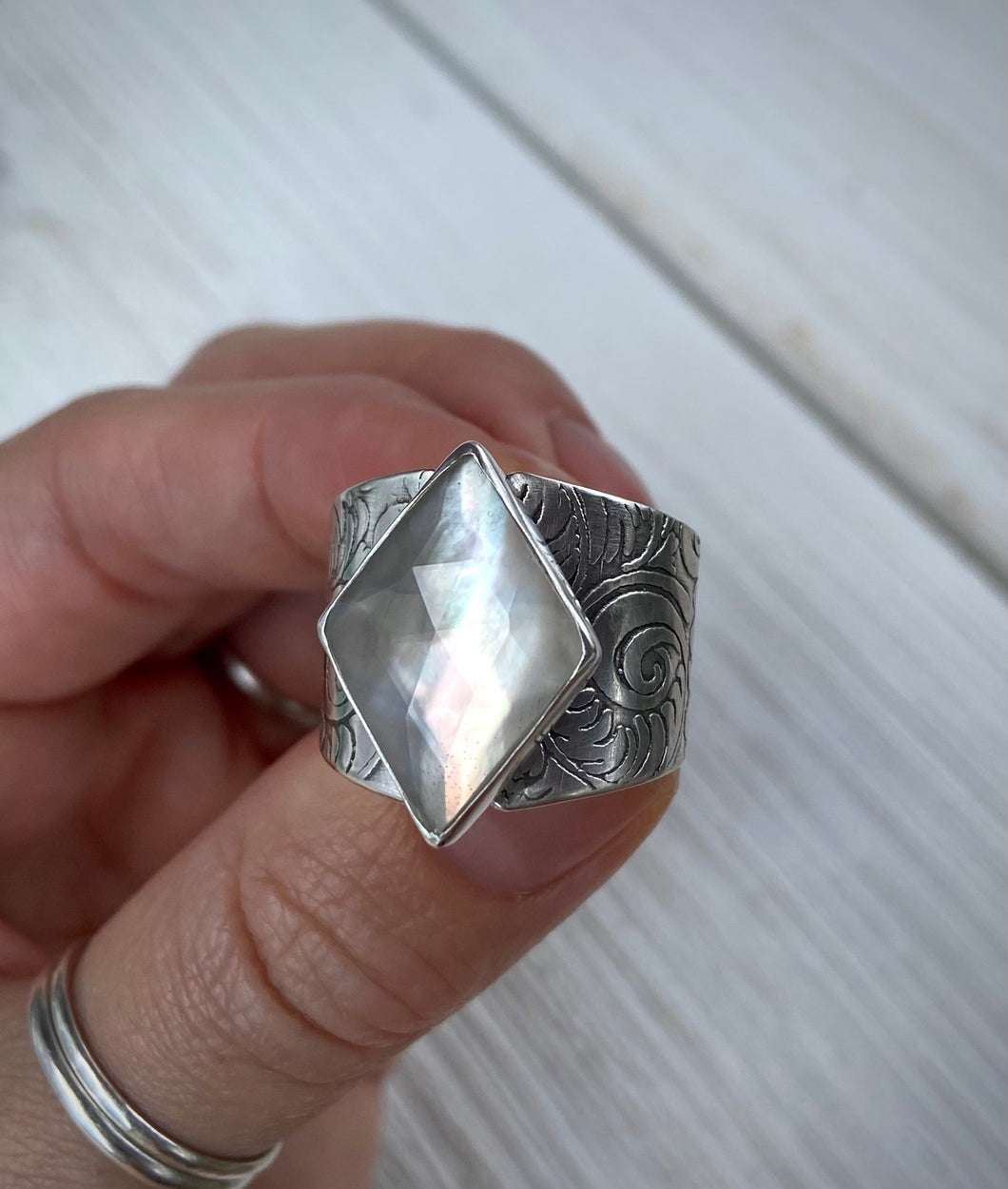 Reserved: Mother of Pearl Ring- Remainder