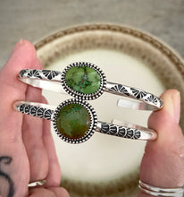 Load image into Gallery viewer, Hand Stamped Verde Valley Turquoise Cuff