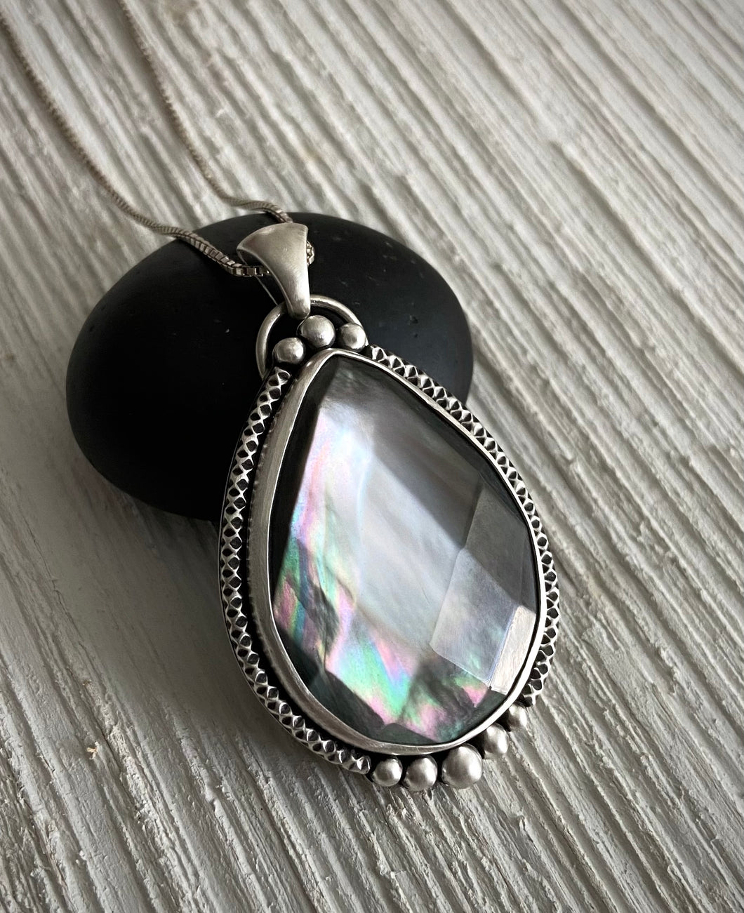 Black Mother of Pearl Pendant