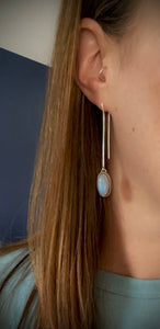 Moonstone Threader Earrings