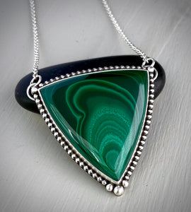 PUT IT IN THE AIR Malachite Necklace