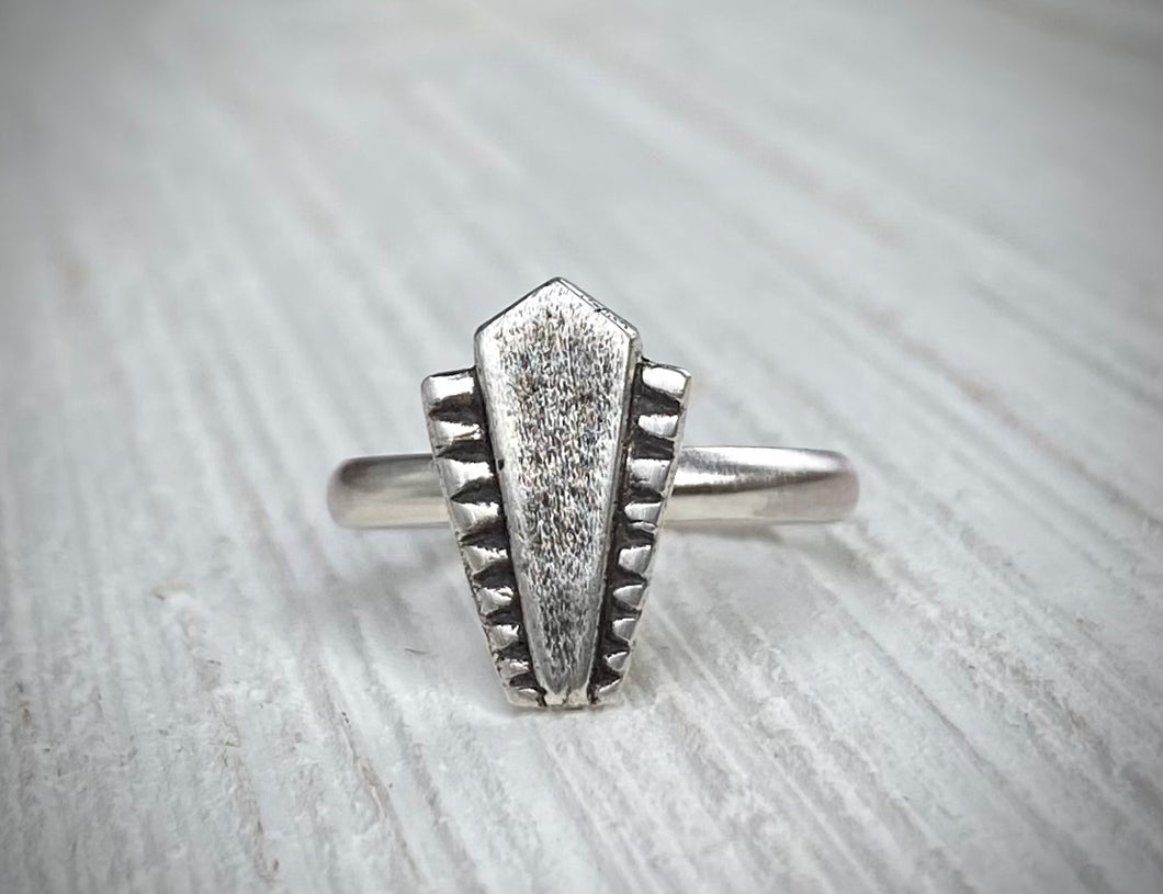 Silver Coffin Ring