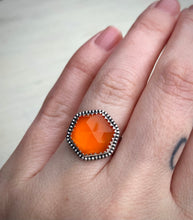 Load image into Gallery viewer, Faceted Carnelian Hex Ring