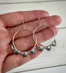 Hand Stamped Hoops
