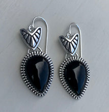 Load image into Gallery viewer, RESERVED: Chevron Onyx Earrings