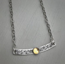 Load image into Gallery viewer, Citrine Curved Bar Necklace
