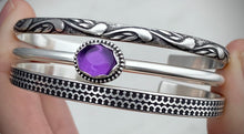 Load image into Gallery viewer, Amethyst Stacker Cuff Set